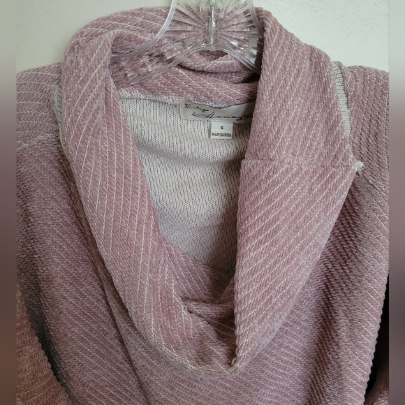 Anthropologie Vintage Havana Pink High Low Cowl Neck Sweater Size Small - Picture 3 of 8